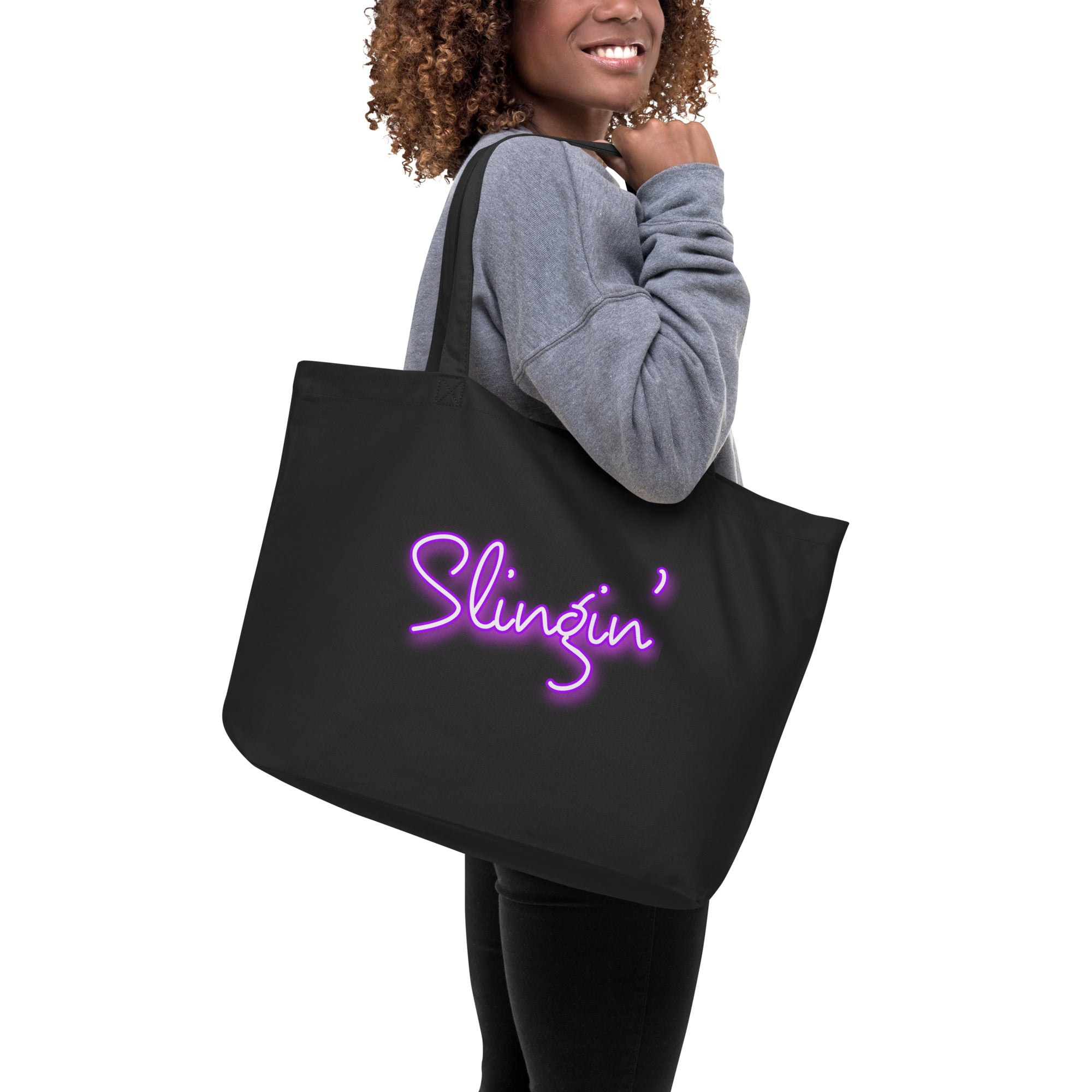 Neon Tote Large organic tote bag – Phat Ash Bakes